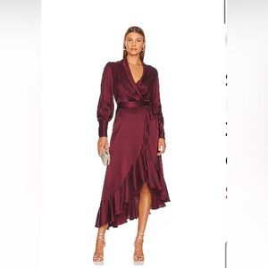 Zimmermann Silk Wrap Midi Dress Size 1